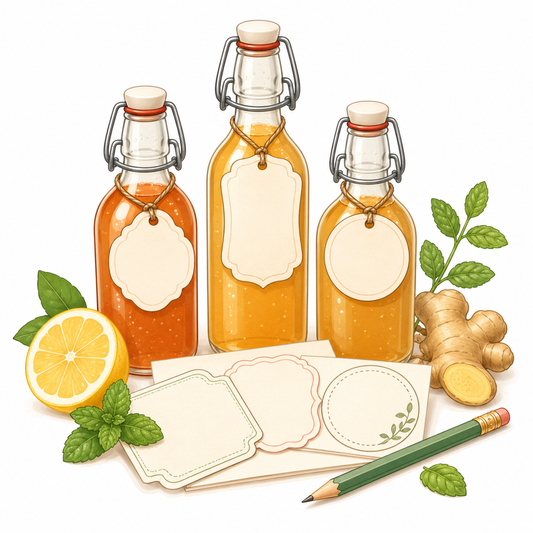 Kombucha Bottle Label Templates